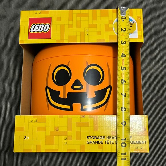 LEGO Storage Head – Large, Pumpkin - Picture 2 of 2